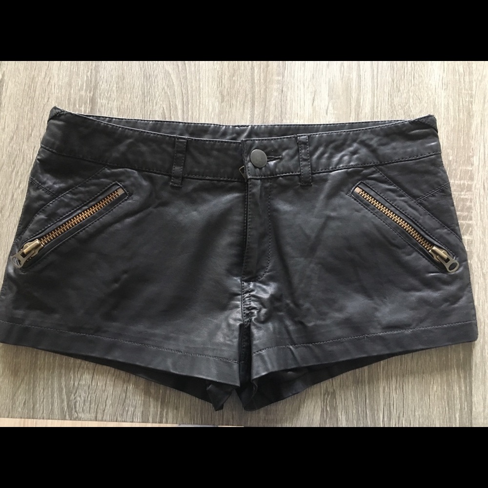 Free People Faux Leather Shorts
